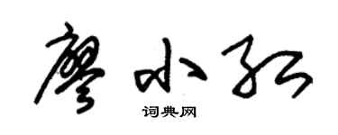 朱锡荣廖小红草书个性签名怎么写
