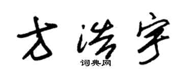 朱锡荣方浩宇草书个性签名怎么写