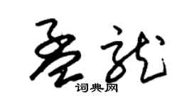 朱锡荣孟龙草书个性签名怎么写
