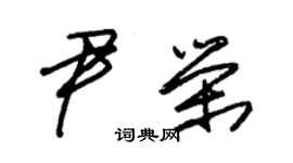 朱锡荣尹荣草书个性签名怎么写