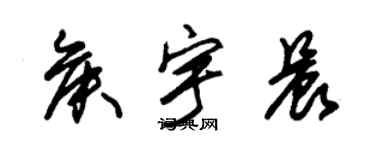 朱锡荣侯宇晨草书个性签名怎么写
