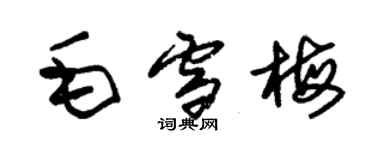 朱锡荣毛雪梅草书个性签名怎么写
