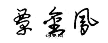 朱锡荣覃金凤草书个性签名怎么写