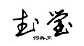朱锡荣武莹草书个性签名怎么写