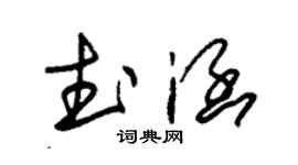 朱锡荣武涵草书个性签名怎么写