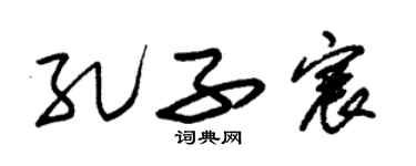 朱锡荣孔子宸草书个性签名怎么写
