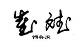 朱锡荣崔斌草书个性签名怎么写
