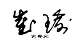 朱锡荣崔瑜草书个性签名怎么写