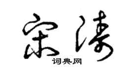 曾庆福宋涛草书个性签名怎么写