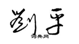 曾庆福刘平草书个性签名怎么写