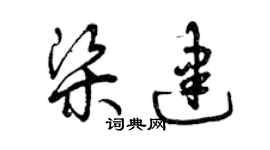 曾庆福梁建草书个性签名怎么写