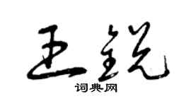 曾庆福王锐草书个性签名怎么写