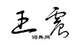 曾庆福王震草书个性签名怎么写