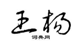 曾庆福王杨草书个性签名怎么写