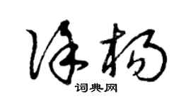 曾庆福徐杨草书个性签名怎么写