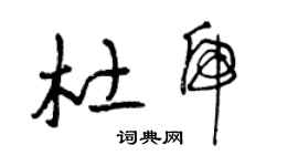 曾庆福杜虎草书个性签名怎么写