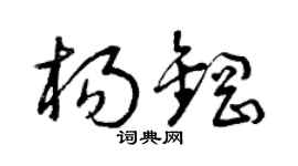 曾庆福杨钢草书个性签名怎么写