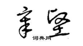 曾庆福章坚草书个性签名怎么写