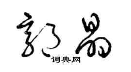 曾庆福郭晶草书个性签名怎么写