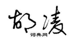 曾庆福胡凌草书个性签名怎么写