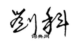 曾庆福刘科草书个性签名怎么写