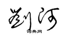 曾庆福刘河草书个性签名怎么写