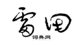 曾庆福雷田草书个性签名怎么写