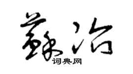 曾庆福苏冶草书个性签名怎么写