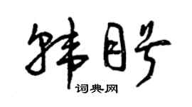曾庆福韩盼草书个性签名怎么写