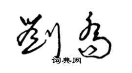 曾庆福刘乔草书个性签名怎么写