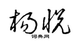 曾庆福杨悦草书个性签名怎么写