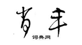 曾庆福肖丰草书个性签名怎么写