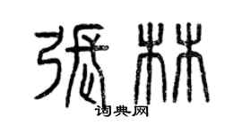 曾庆福张林篆书个性签名怎么写