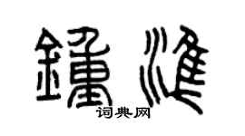 曾庆福钟准篆书个性签名怎么写