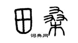 曾庆福田桑篆书个性签名怎么写
