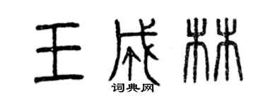 曾庆福王成林篆书个性签名怎么写