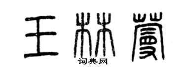 曾庆福王林蔓篆书个性签名怎么写