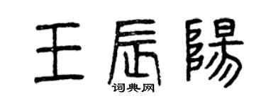 曾庆福王辰阳篆书个性签名怎么写