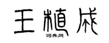 曾庆福王植成篆书个性签名怎么写
