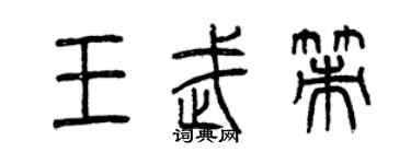 曾庆福王武策篆书个性签名怎么写