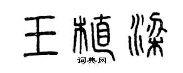 曾庆福王植梁篆书个性签名怎么写