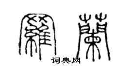 陈声远罗兰篆书个性签名怎么写