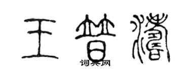陈声远王普涛篆书个性签名怎么写