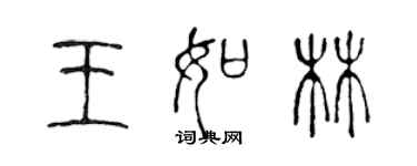 陈声远王如林篆书个性签名怎么写