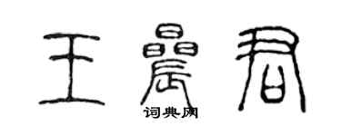 陈声远王晨君篆书个性签名怎么写
