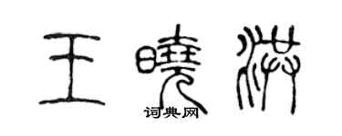 陈声远王晓洪篆书个性签名怎么写