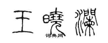 陈声远王晓澜篆书个性签名怎么写