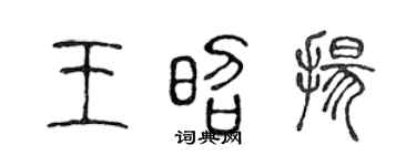 陈声远王昭扬篆书个性签名怎么写