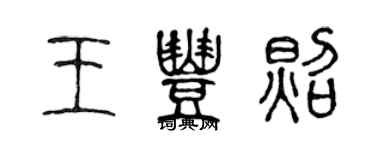 陈声远王丰照篆书个性签名怎么写