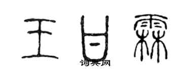 陈声远王甘霖篆书个性签名怎么写